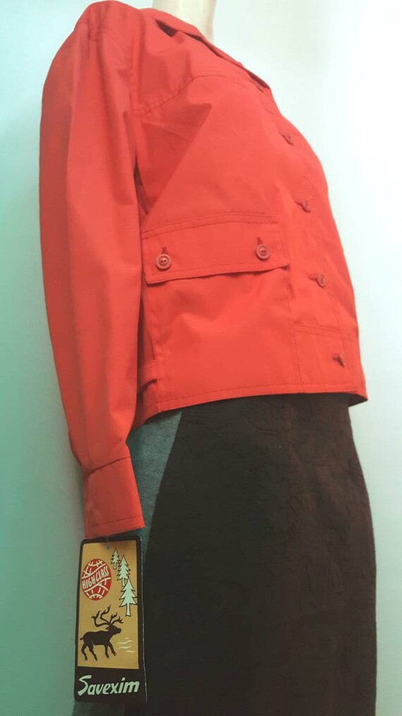 Vitage retro 70s rain jacket made by Savexim high… - image 3
