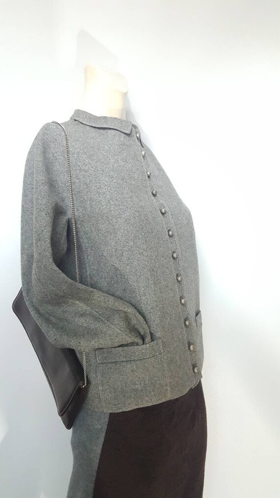 50s jacket Lampereur Paris vintage wool silk lini… - image 5