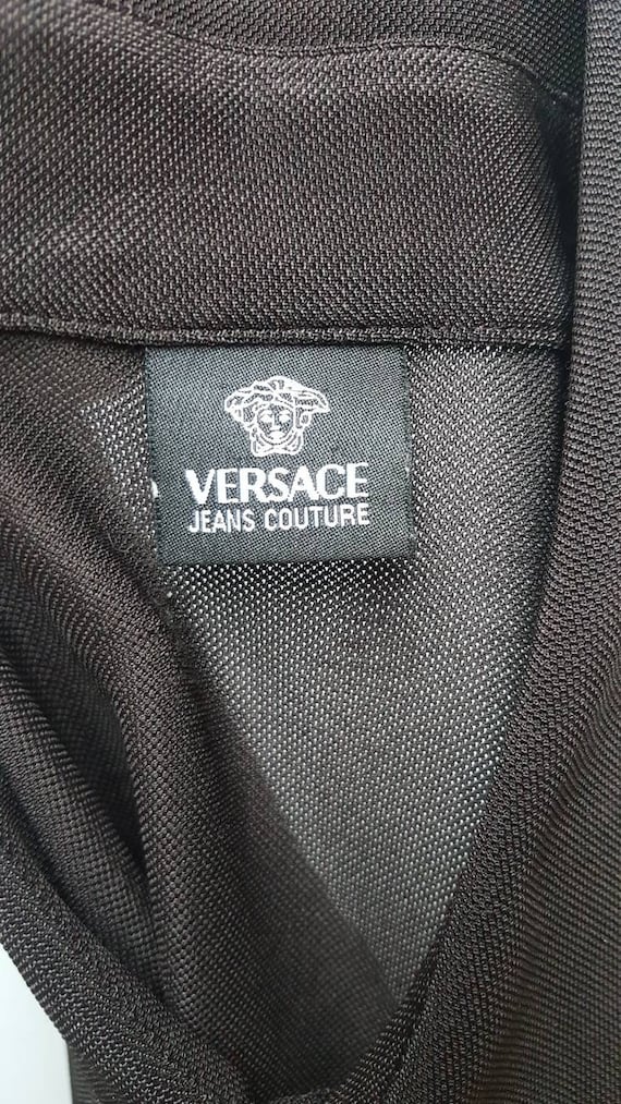 brown versace shirt