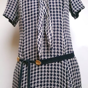 60s vintage dress light silk organdy all lined swal collar perfect condition suite more styles  fit size S to M retro style silk dress vtg