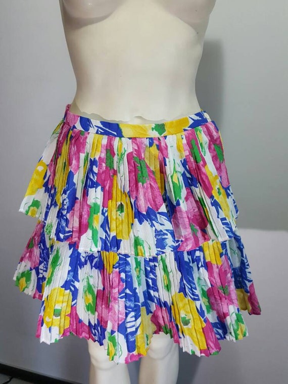 Vintage pleatet skirt home hand made item from 70… - image 2