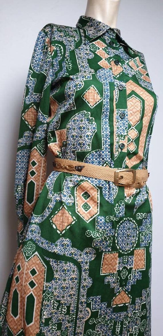 green emerald velvet dress Unique Vintage Green Square Neck Swing Dress main image 1