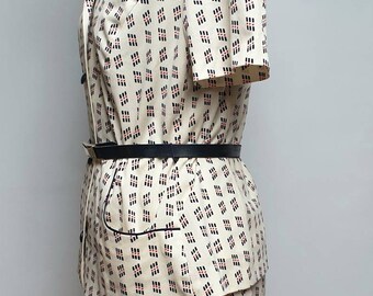 Zestaw spódnicy z lat 70. vintage damski zestaw spódnicy i kurtki wykonany przez Jeansey Ilany Dusseldorf London oryginalny designe vintage zestaw vintage z lat siedemdziesiątych