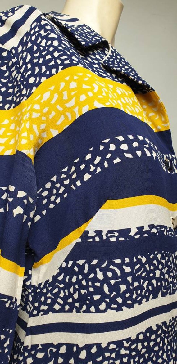 Vintage 60s silk colorfull stripes patern dress or
