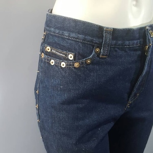 Great vintage original D&G jeans dark blue high waist garanteed avtenticity new condition have security hologram rock style vintage country