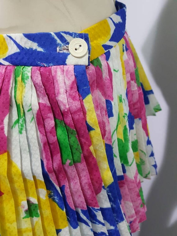 Vintage pleatet skirt home hand made item from 70… - image 3