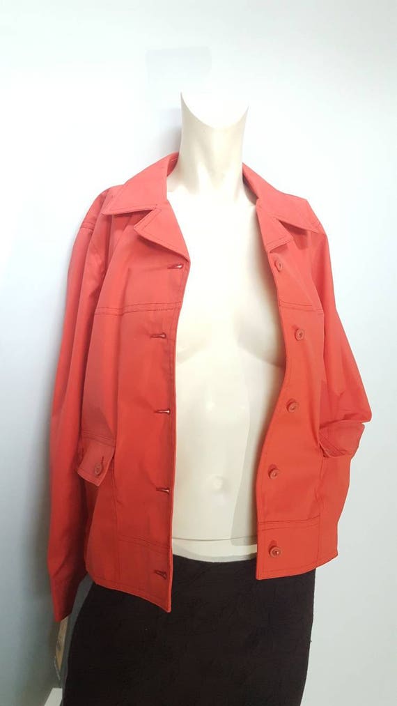 Vitage retro 70s rain jacket made by Savexim high… - image 4
