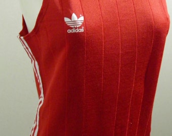 ADIDAS vintage sports sleeveless shirt made by adidas license in Ljubljana unisex shirt the brand with the 3 stripes rare adidas from eighti
