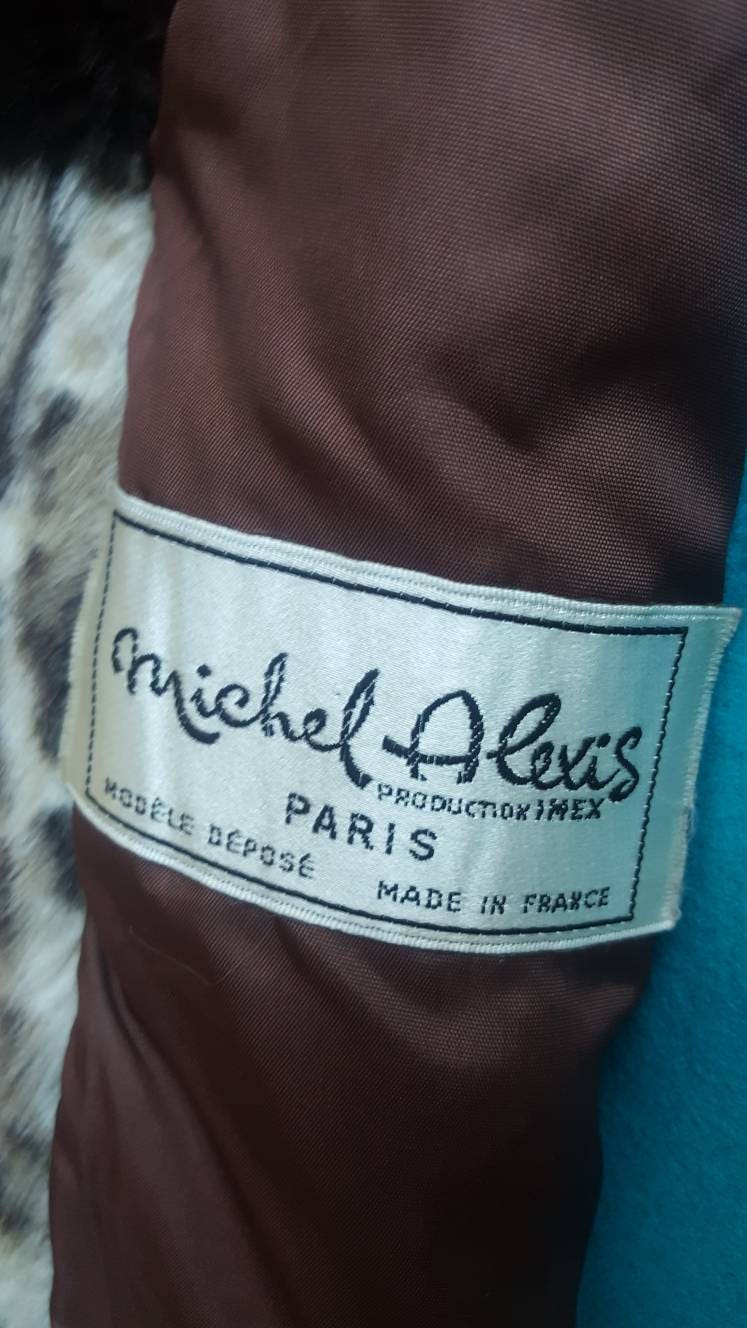Michel Alexis Paris fausse fourrure leopard manteau CLAS doux balaient production imex france mode trendi manteau vintage luxe manteau design france Etsy Canada