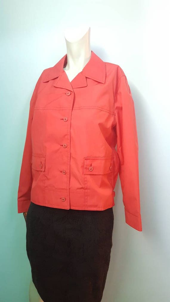 Vitage retro 70s rain jacket made by Savexim high… - image 8