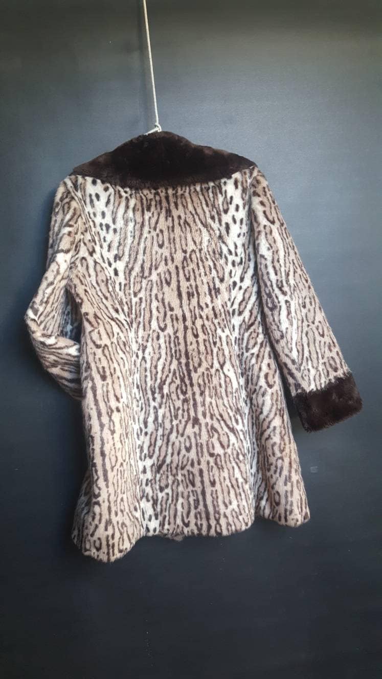 Michel Alexis Paris Faux Fur Leopard Coat Luxuriou&soft