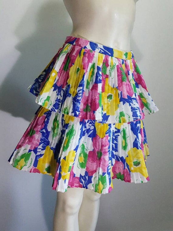 Vintage pleatet skirt home hand made item from 70… - image 1