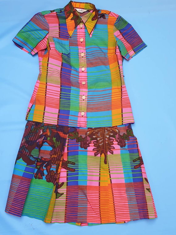 70s vintage set made by Ralph colorfull seventies… - image 1