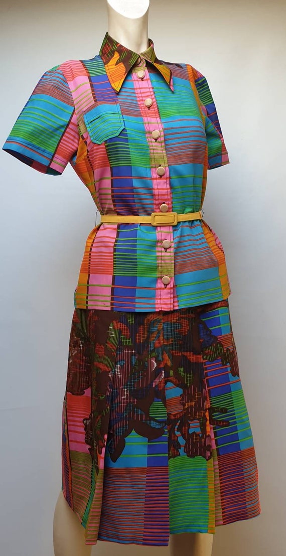 70s vintage set made by Ralph colorfull seventies… - image 3