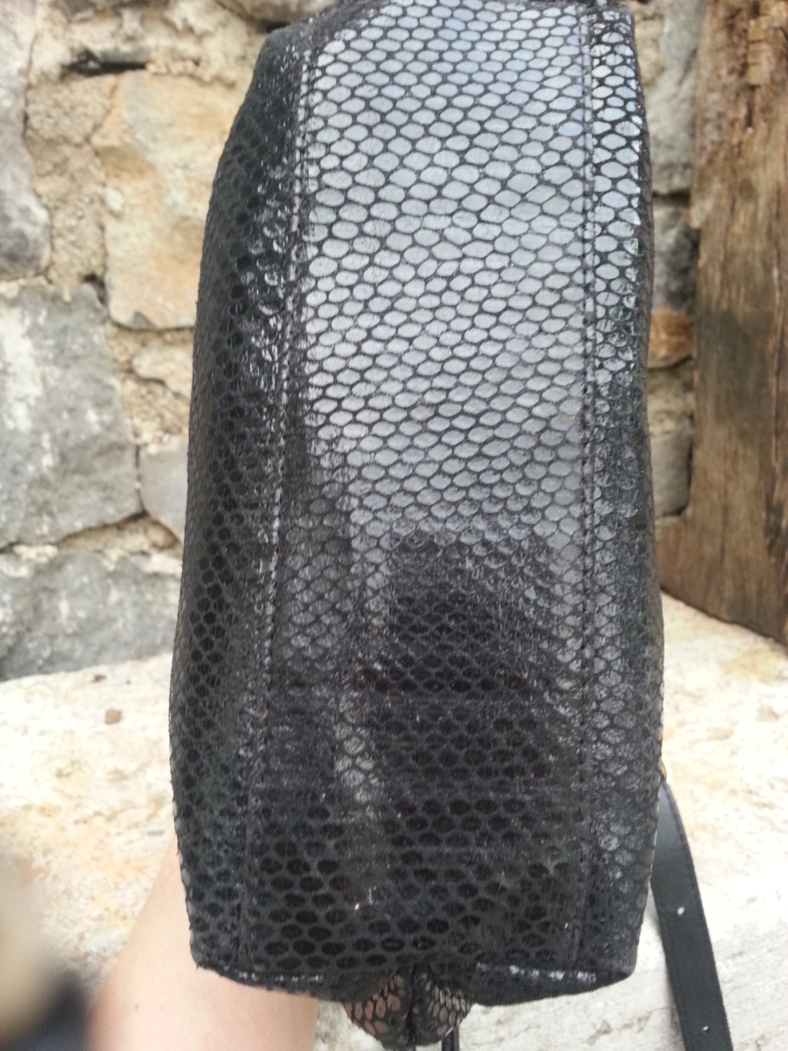 Picard Sholder Black Leather Bag 80.original Made in Germany 