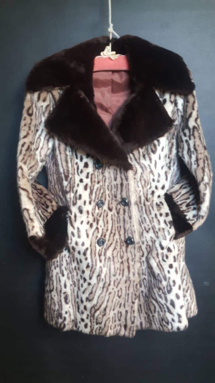 Michel Alexis Paris Faux Fur Leopard Coat Luxuriou&soft