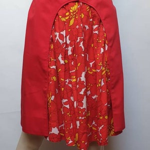 Vintage 70er Jahre wickeln Rock aus zwei Material hohe Taille Vintage Rock mod Rock made in Italien 70er Jahre Vintage Rock original Vintage 70er Jahre