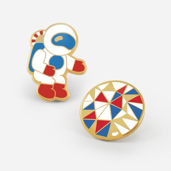 Astronaut & Gemplanet Pin Set