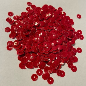 Red 5mm Round CUP French Sequins - LM Paillettes Paris