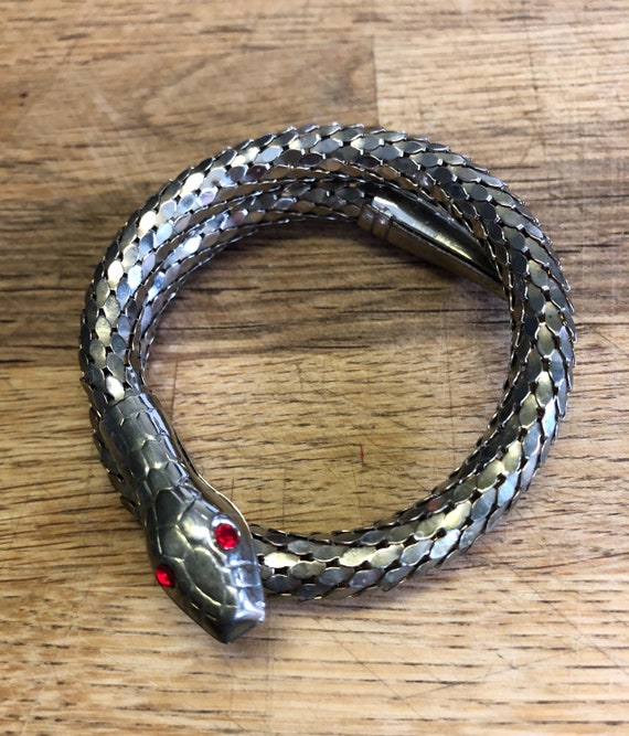 vintage snake metal bracelet Gem