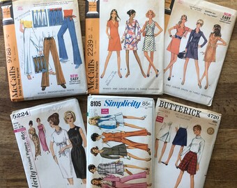 Juniors 1960s Wardrobe Size 11 - Lot of 6 Vintage Sewing Patterns