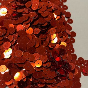 Red-Orange 5mm Round French Sequins - LM Paillettes Paris