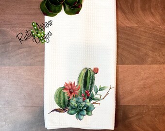 Cactus Hand Towel Etsy