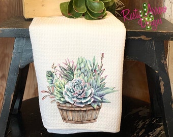 Cactus Hand Towel Etsy
