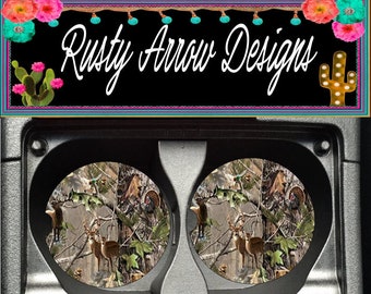 Set Of 2 Car Coasters Camo Sandstone Car Coasters, Rubber Car Coasters, Cork Car Coasters, Car Decor, Car Accessories