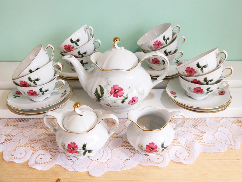 Complete Vintage Tea Set Afternoon Tea Set Service for 12 Etsy