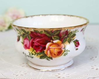 Vintage Royal Albert Old Country Roses sugar bowl.