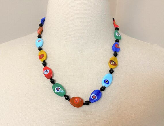 Vintage Multi Color Murano Glass Necklace