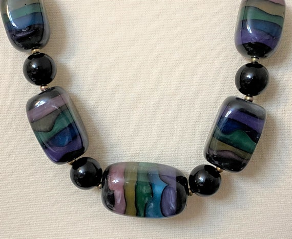 Gorgeous Multi Color Resin Beads Long Necklace