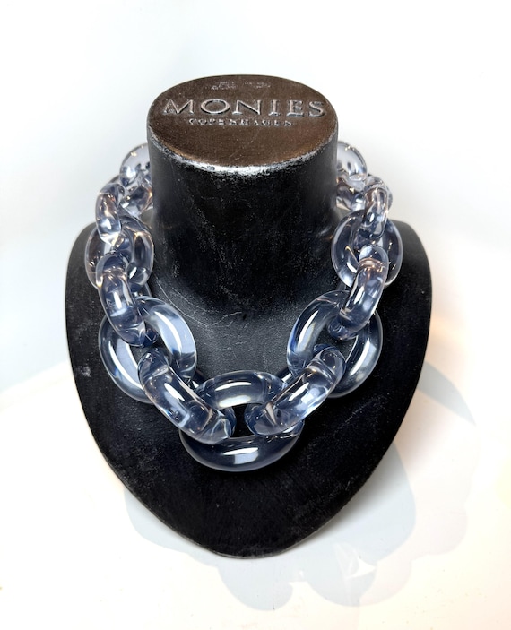 Gerda Lynggaard - Monies Chunky Clear Gray Acrylic Chunky Chain Necklace
