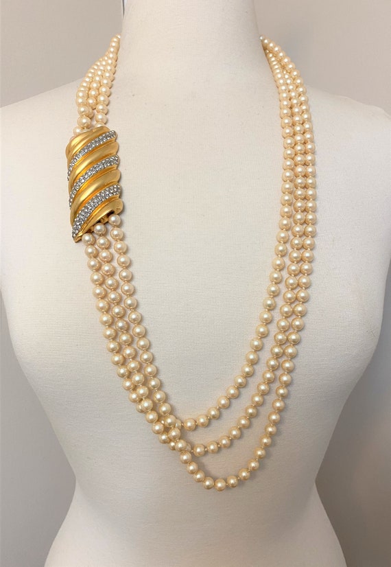 Satin Pearls, Vintage Faux Pearls