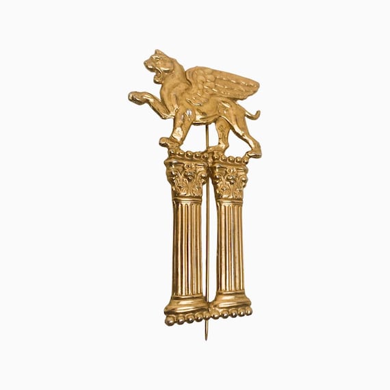 Vintage Kenneth Jay Lane KJL Gold Plated Pin Brooch
