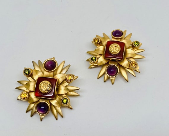 Natasha Stambouli Signed Couture Earrings Semi-pr… - image 4