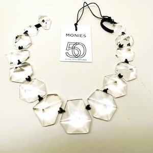Gerda Lynggaard - Monies Crystal Cut Clear Lucite Necklace