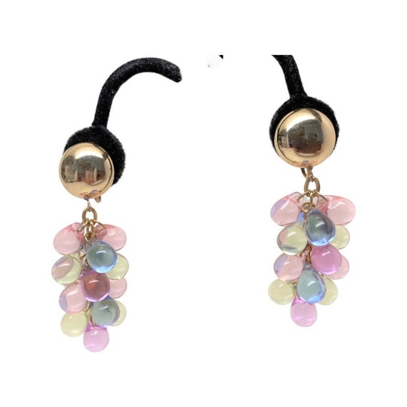 Stunning Pastel Color Cha Cha Lucite Statement Long E… - Gem