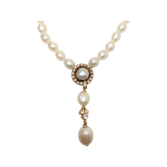 Vintage Authentic Chanel Faux Baroque Pearl & Cry… - image 8