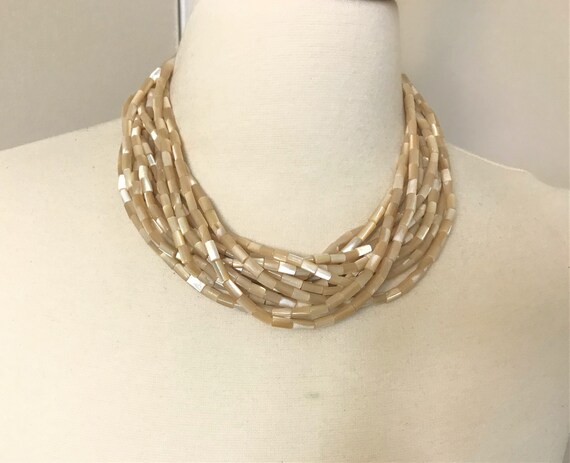 Beautiful Multi Strand Natural Shell Beads Neckla… - image 3