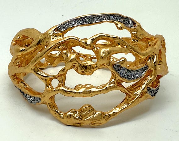Elizabeth Taylor For Avon Vintage Treasured Vine Brutalist bracelet