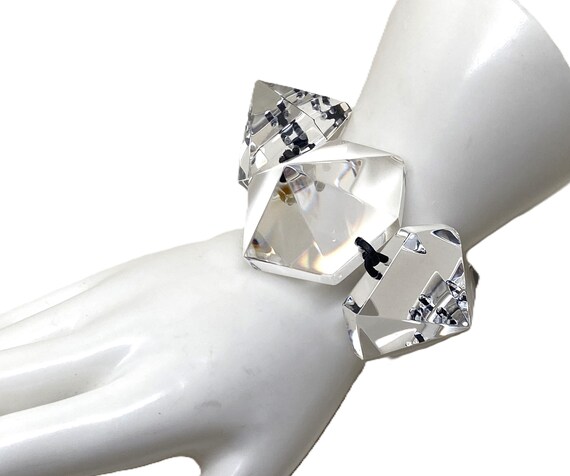 Gerda Lynggaard Monies Crystal Cut Lucite Bracelet