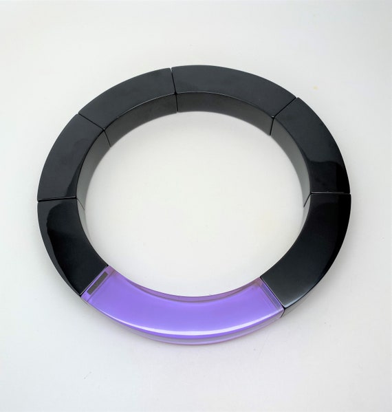 Gerda Lynggaard-Monies Black & Purple Chunky Ring Necklace