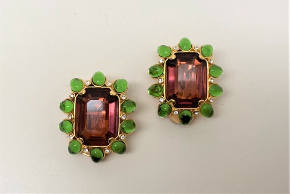 Vintage KJL Kenneth Jay Lane Faux Amethyst & Peri… - image 3