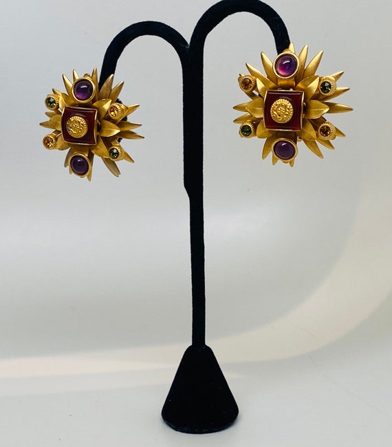 Natasha Stambouli Signed Couture Earrings Semi-pr… - image 5