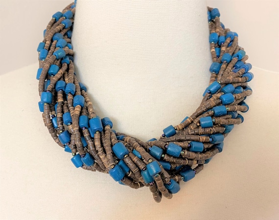 Stunning Designer Monies Style Dramatic Multi Strand Necklace