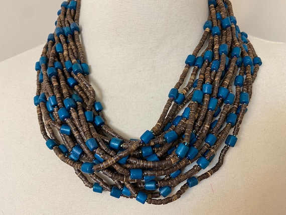 Stunning Designer Monies Style Dramatic Multi Strand Necklace