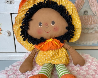 Vintage Strawbery Shortcake Orange Blossom Rag Doll Kenner 1980s Rare