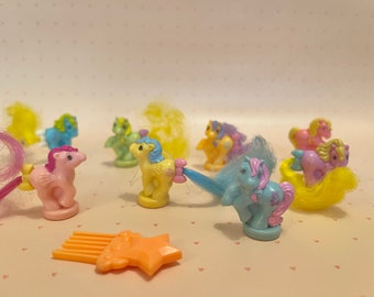 Vintage My Little Pony Petite Ponies Lot Mini Figures 1980s Hasbro Rare